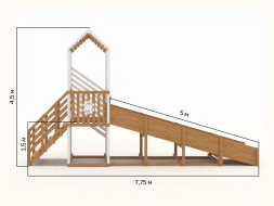 Зимняя горка "IgraGrad Snow Fox", скат 5 м без ограждения , фото 4