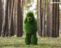 Топиари собака Пудель - газон Deluxe/Deluxe Green
