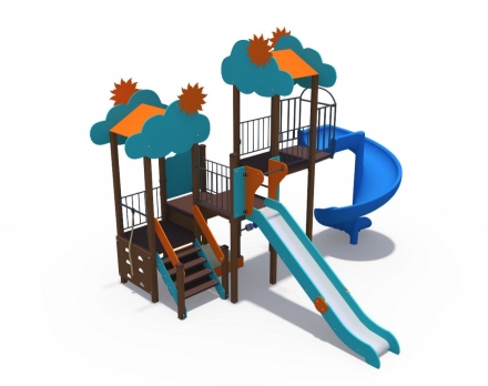 Детский игровой комплекс Небоскреб 2 с песочницей ДИО 04104, фото 1