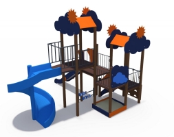 Детский игровой комплекс Небоскреб 2 с песочницей ДИО 04104, фото 4