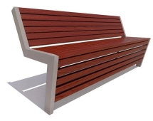 Парковая скамейка Техно, Лиственница (брус 30х60) 2 м