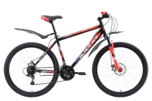 Велосипед Black One Hooligan 26 D чёрный/красный/белый 16"