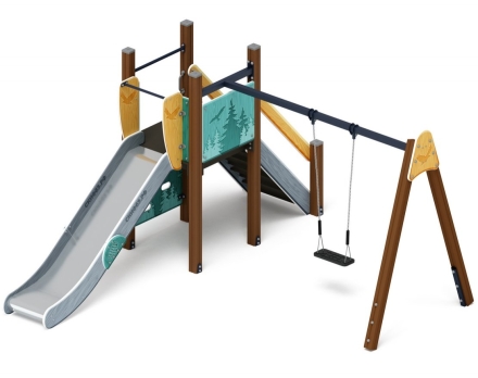 Детская игровая площадка Счастливое детство (Тайга) горка Н 1200 ДИК 2.01.03-03, фото 1