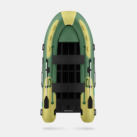 Gladiator RIB 380 AL Зелено-оливковый моторная лодка ПВХ Жесткое дно (морской алюминий), киль, фото 3