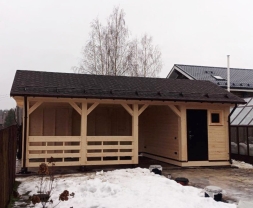 Навес для машин с хозблоком СКАГЕН Премиум комплектация, фото 1