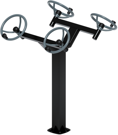 Рули (положение стоя) серый - Уличный тренажер - СТ 101-13, фото 4