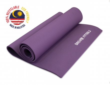 Коврик для йоги 1900х600 6 мм фиолетовый, фото 1