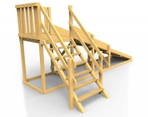 Деревянная зимняя горка Сорбет Мята 2 Деревянная зимняя горка Сорбет Мята 2