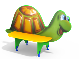 МФ 1.24 Лавочка со спинкой Черепаха, фото 1