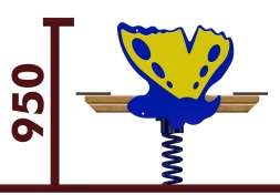 Качели-балансир на пружине Бабочка 04511.21 для детской площадки, фото 2