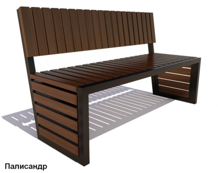 Скамейка парковая Аллея, Лиственница 1,2 м, фото 1