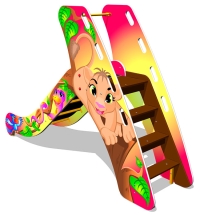 Детская горка Джунгли Г033 H=950 для игровых площадок Детская горка Джунгли Г033 H=950 для игровых площадок