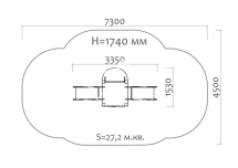 Горка двойная Морская звезда 08018 для детской площадки Горка двойная Морская звезда 08018 для детской площадки