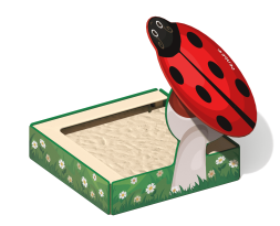 Песочница Божья коровка ПС-27 с навесом для детской площадки, фото 1 Песочница Божья коровка ПС-27 с навесом для детской площадки, фото 1