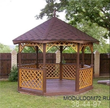 Открытая деревянная беседка №13 - 3х3м