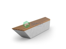 Скамья «Зигзаг» модуль 3 с настилом