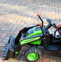 Электромобиль трактор с ковшом Harley Bella HL389-LUX зеленый