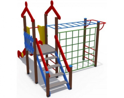 Детский игровой комплекс с металлическим скатом ДИО 04109, фото 2