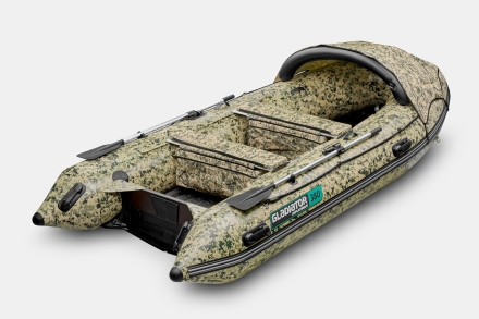 GLADIATOR E 380 PRO AIR Цифровой камуфляж моторная лодка ПВХ НДНД, фото 2