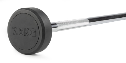 Штанга неразборная обрезиненная 7,5 кг Прямой гриф, фото 1