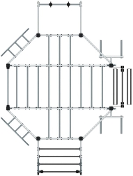Многофункциональный спортивный комплекс (серый) МК 100.01-03, фото 5