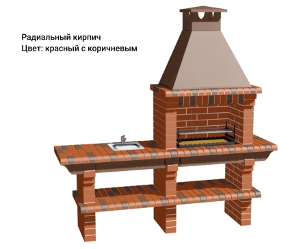 Печь Аристократ 704 Прямоугольный кирпич желтый, фото 7