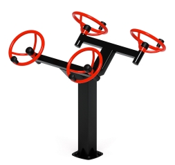 Рули (положение сидя) красный - Уличный тренажер - СТ 102-11, фото 3