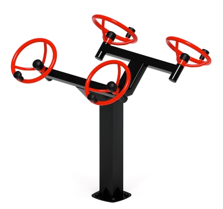 Рули (положение сидя) красный - Уличный тренажер - СТ 102-11, фото 3