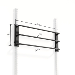 Модуль 3 перекладины для шведской стенки RockPro, съемный, фото 2