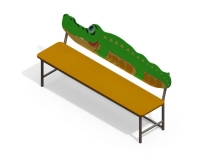 МФ 1.25 Лавочка со спинкой Крокодил