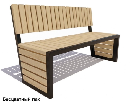 Скамейка парковая Аллея, Лиственница 0,6 м, фото 2