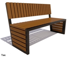 Скамейка парковая Аллея, Лиственница 0,6 м, фото 4