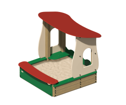 Песочница Боровичок ПС-53 с навесом для детской площадки Песочница Боровичок ПС-53 с навесом для детской площадки