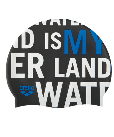 Шапочка для плавания Print 2 Manifesto/Black, силикон, 1E368 580, фото 1