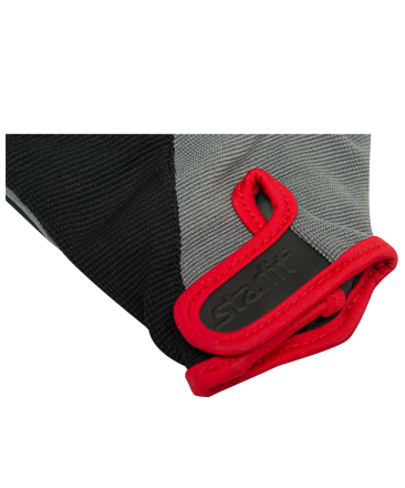Перчатки для фитнеса SU-117, черные/серые/красные, фото 4