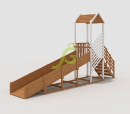 Зимняя горка "IgraGrad Snow Fox", скат 5 м с ограждением, фото 3