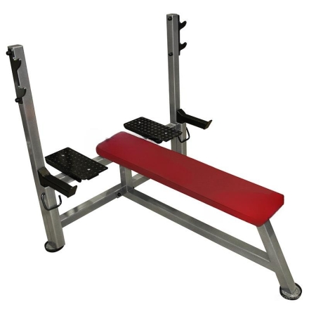 Олимпийская скамья для жима лежа со страховочными упорами, фото 1
