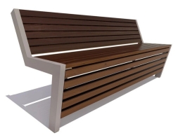 Парковая скамейка Техно, Лиственница (брус 30х60) 1,5 м, фото 1 Парковая скамейка Техно, Лиственница (брус 30х60) 1,5 м, фото 1
