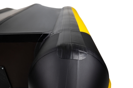 Броня-280 СК слань+киль желтый-черный (лодка ПВХ под мотор с усилением), фото 3