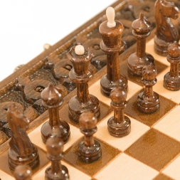 Шахматы + нарды резные с гранатами 30, Haleyan, фото 4