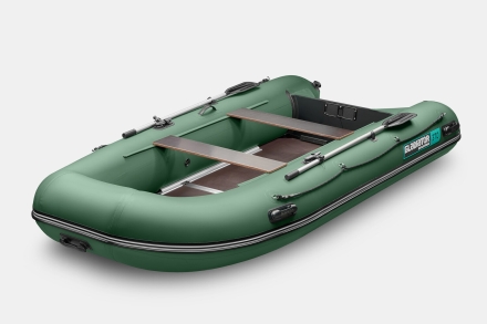 GLADIATOR B 370 LIGHT B Зеленый моторная лодка ПВХ Фанерный пайол, фото 1