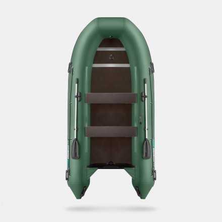 GLADIATOR B 370 LIGHT B Зеленый моторная лодка ПВХ Фанерный пайол, фото 3