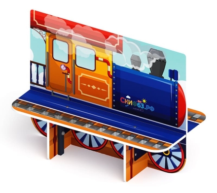 Паровозик - Скамейка детская - МФ 41.03.06, фото 2