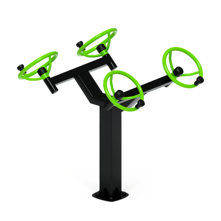 Рули (положение сидя) зеленый - Уличный тренажер - СТ 102-12, фото 1