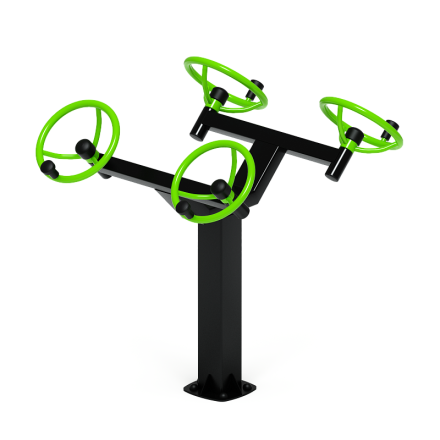 Рули (положение сидя) зеленый - Уличный тренажер - СТ 102-12, фото 2