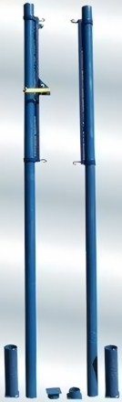 Стойка волейбольная на стаканах с механизмом натяжения, универсальная, фото 1