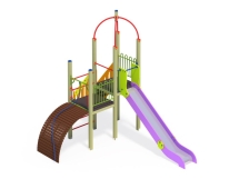 ДИК 1.225 Детский игровой комплекс Горка с трапом Н=1500