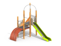 ДИК 1.225 Детский игровой комплекс Горка с трапом Н=1500
