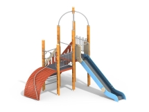 ДИК 1.225 Детский игровой комплекс Горка с трапом Н=1500