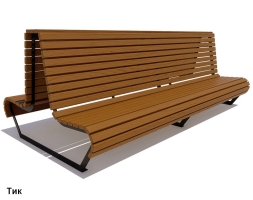 Скамейка уличная Геленджик, Лиственница 1,2 м, фото 5